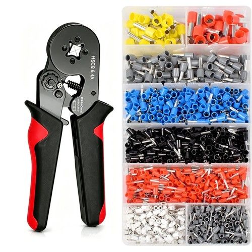 1200Pcs Wire Ferrule Crimping Tool Set Terminals Lugs Cord Ends