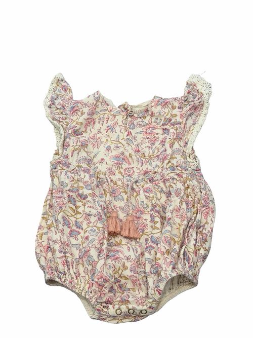 Louise Misha Mayalia Romper Baby Girl 9 Months Floral Tassel Lace Crochet Cotton — image 4
