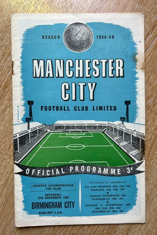 10 Vintage Manchester City Programmes 1952–1964 Maine Road Football Bundle — image 2