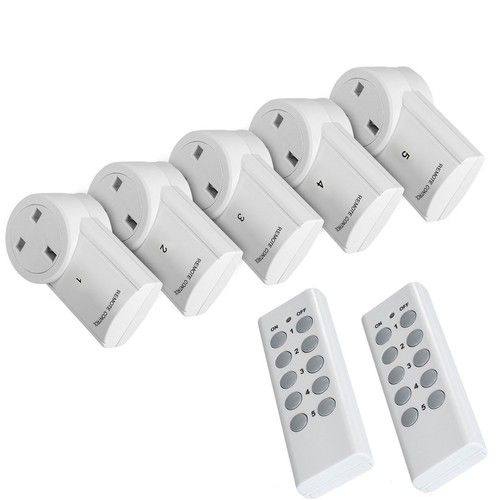 1-5 PACK Wireless Remote Control Sockets Smart UK Main Plug Outlet Switch