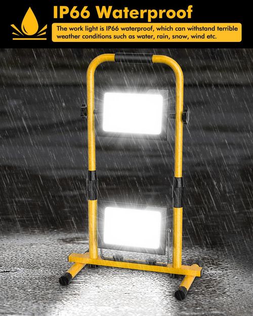 Work Lights Tripod Site LED Mains Powered Portable 230v 200W Light Stand — image 4