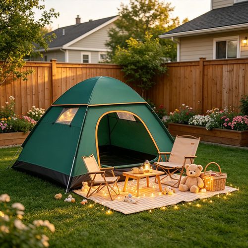4 Person Easy Pop Up Tent Waterproof Automatic Setup 2 Doors-Instant Family Tent — image 15