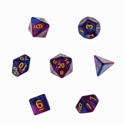 7 Dice Set Poly For RPG Role DnD D&D PST Polyhedral Coloured DD Board Games