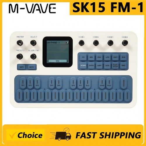 M-VAVE Green FM-1 Audio FM Synthesizer 3Ch MIDI w/ 6 Effects 3.5mm Stereo Output