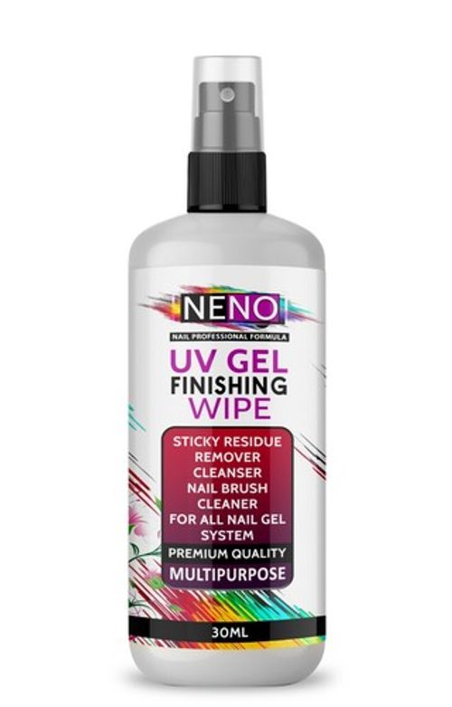 UV Nail Gel Finishing Wipe Off Residue Remover Brush Cleaner Solution UK SELLER