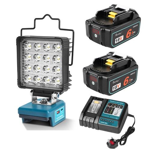 Cordless LED Work Light for Makita 14.4 18V Battery ,5800LM with Fast USB Charge