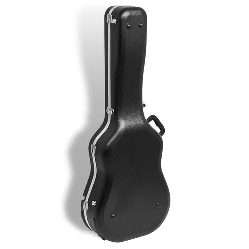 Acoustic Guitar Hard Case ABS Shell Plush Interior Locking Latches Black – Tiger — image 4
