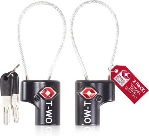 Suitcase Locks with Keys TSA Approved Luggage Locks Key Cable Suitcase Padlock