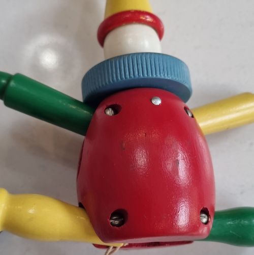 BRIO Wooden Pull String Clown Vintage 1970s — image 8