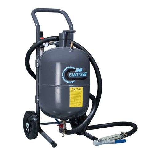 SwitZer Portable 5 Gallon Sandblaster Pressure Blast Pot Grey Rust Paint Removal