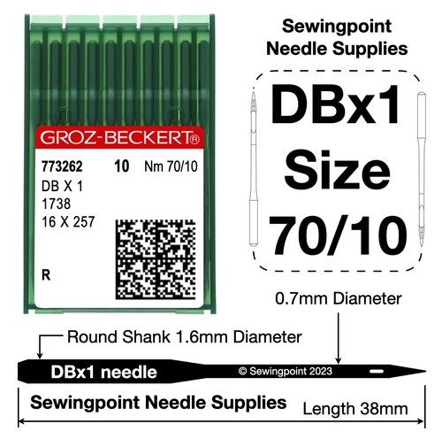 Groz Beckert Industrial Sewing Machine Needles DBx1 1738 16x257 R DB1 All Sizes
