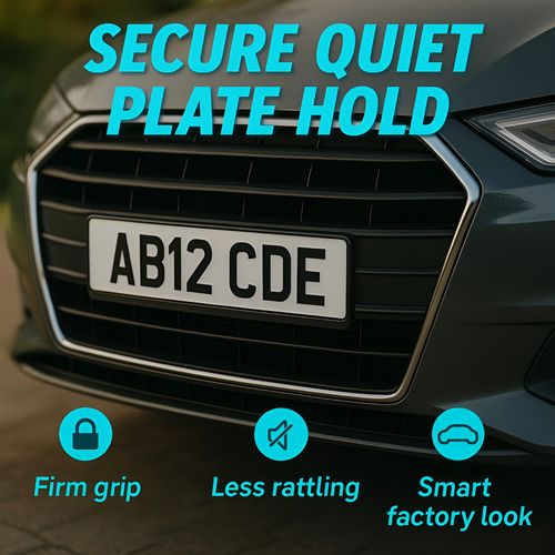 2 x "BLACK" EFFECT NUMBER PLATE HOLDER SURROUND FOR ANY CAR — image 5