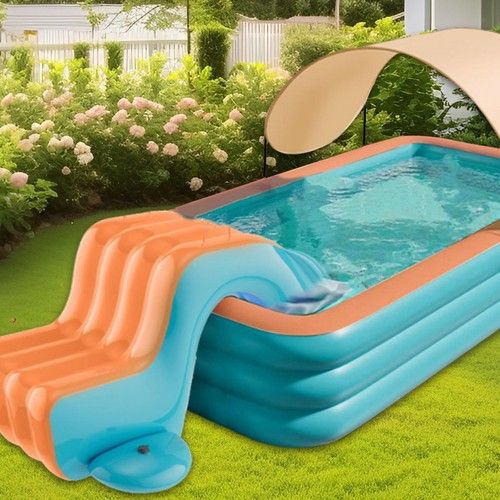 Inflatable Water Slide for Swimming Pool Ladder Puncture Resistant Waterslide