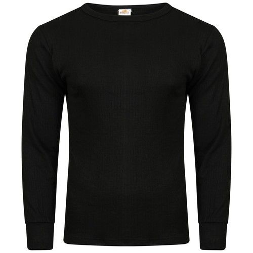 Pack Of 2 Mens Thermal Long Sleeve Shirt Top Ski Warm Winter Brushed Vest S-XL