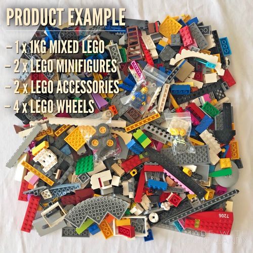 LEGO Bundle Set Joblot 1kg Bricks Parts & Pieces Minifigures Accessories Wheels — image 8