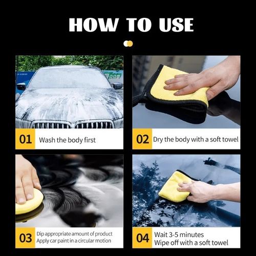 Black Car Wax Ceramic Polish Scratch Repair Paint Protection Durable High Gloss — image 5