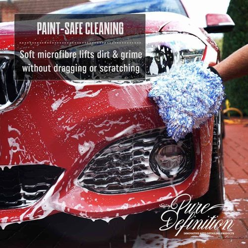 Microfibre Wash Mitt Soft Luxury Car Washing Detailing Cleaning Pure Definition — image 4