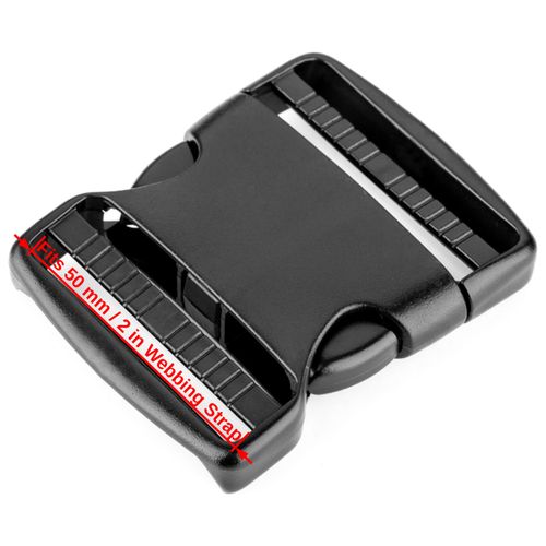 Side Release Buckles Clips for Webbing Strap Squeeze Fasteners Delrin Plastic — image 1