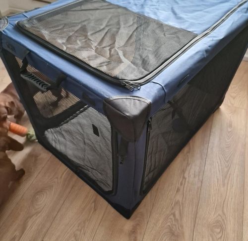 XL Dog Crate, Foldable Soft-Sided Pet Travel Crate/Carrier — image 4