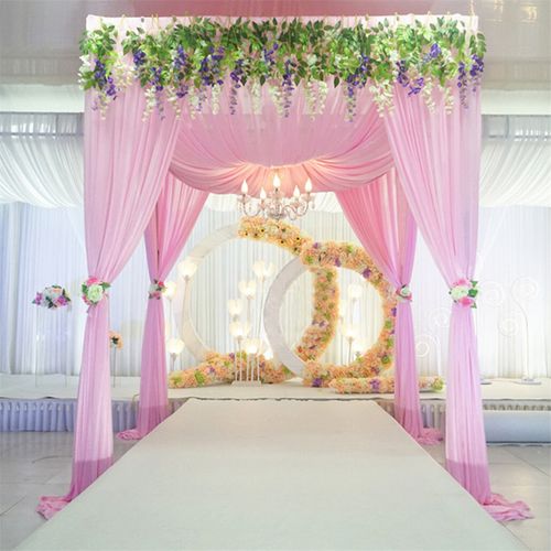 Wisfor 10Ft Metal Wedding Backdrop Stand Double Drape Party Stage Canopy Frame — image 7