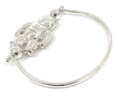 Spinning Baby Rattle Teddy Bear Edwardian Style 925 Sterling Silver English — image 9