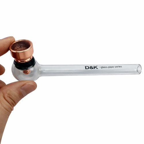 D&K Clear Glass Smoking Pipe High Quality – Durable Transparent Design