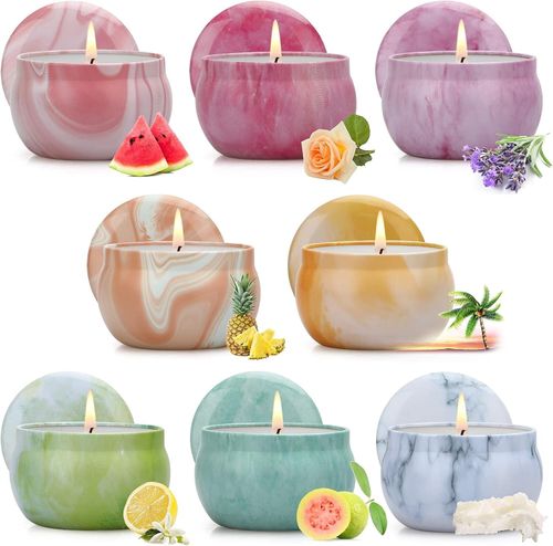 Scented Candles Gifts Set , 8 Pack Aromatherapy Candle 120 Hours Burning Time — image 2