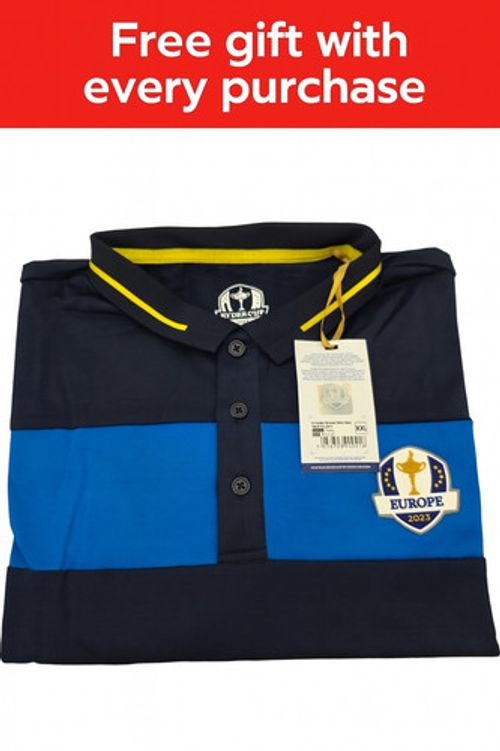 Polo 2023 Ryder Cup European Shirt Blue Golf Sport