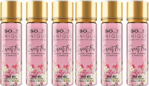 So…? Unique Womens Vegan Sweet Pea Body Mist Fragrance Spray 150ml (Pack of 6)