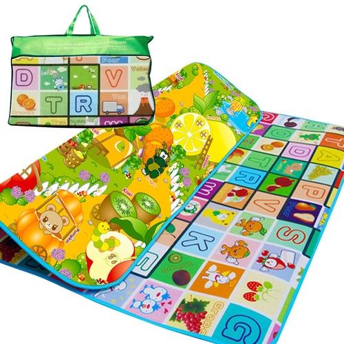 Kids Crawling 2 Sided Play Mat Educational Game Soft Foam Picnic Baby 200X180cm