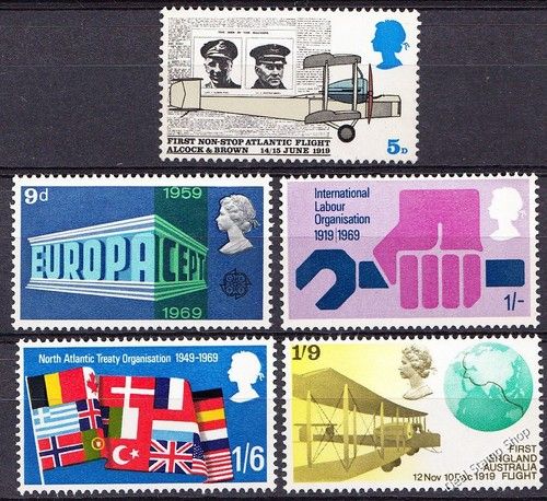 GB 1969 Anniversaries Complete Set SG791-795 Unmounted Mint MNH