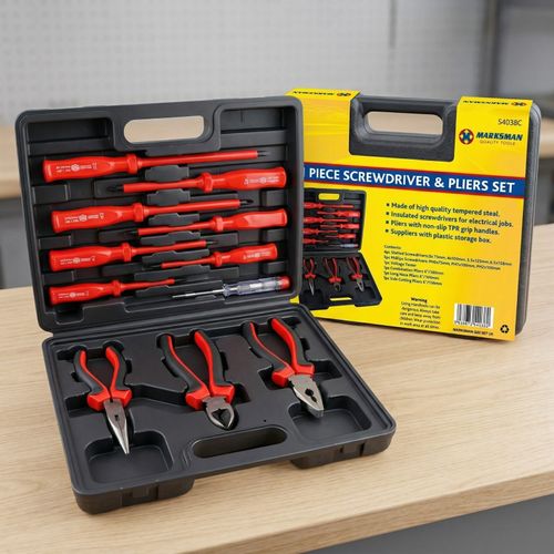 11PC Insulated Screwdriver Pliers Set with Voltage Tester Electrical Tools — image 4