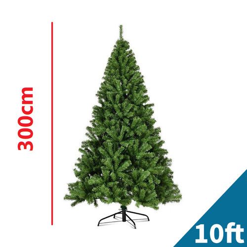 GREEN ARTIFICIAL CHRISTMAS TREE 5FT 6FT 7FT 8FT 10FT XMAS TREE WITH STAND NEW