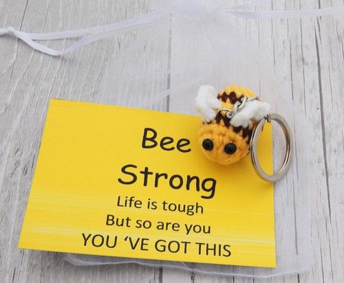 Bee Strong Gift -gift thinking of you gift You Are Strong Keyring,Positivity