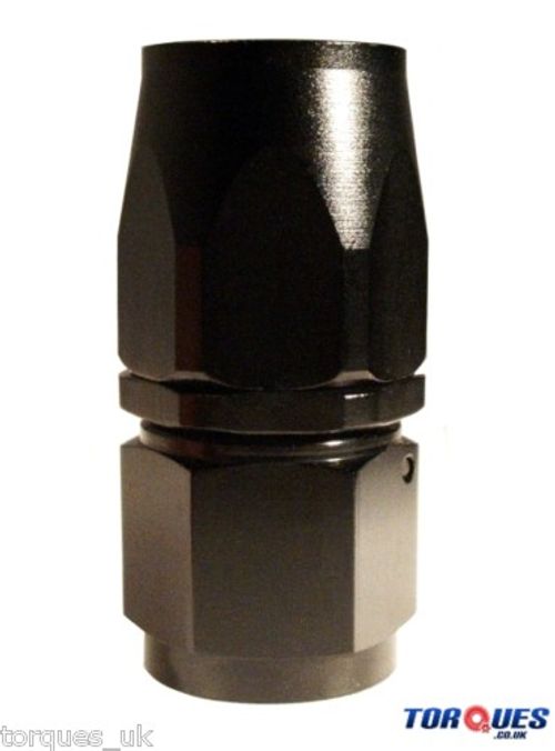 AN-6 (AN6) STRAIGHT FastFlow Stealth Black Hose Fitting — image 1