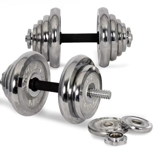 50kg Adjustable Barbell Dumbbells Set Weights & Case Home Gym Fitness Sports — image 8