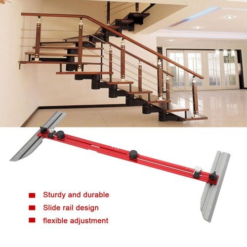 Stair Tread Gauge Template Tool Stair Shelf jig Measuring Scribe Tool Adjustable