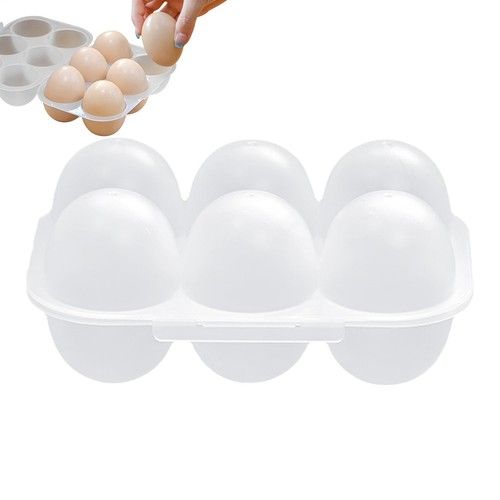 2x 6-Egg Container Egg Holder Egg Compact Carrier Storage Container Travel Case