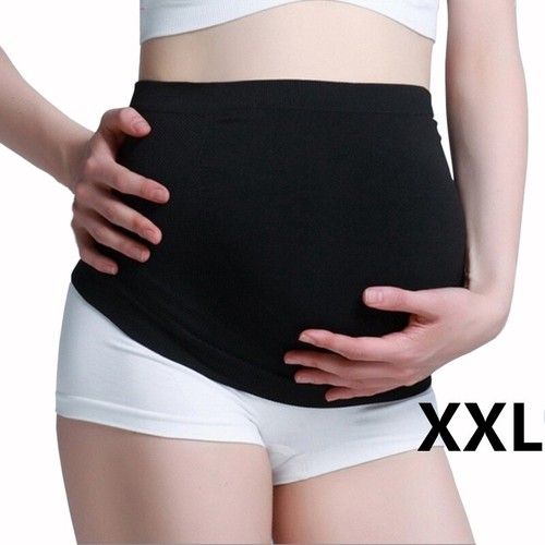 Black Maternity Pregnancy Belt Lumbar Back Support Waist Band Belly Bump Brace