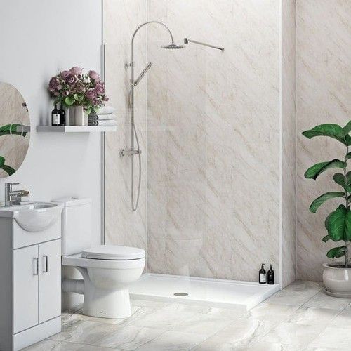 Pergamon Marble PVC Shower Wall Panel 2.4m x 1m x 10mm Bathroom Cladding Panels