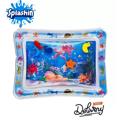 Baby Water Play Mat Inflatable Infant Toddler Kid Floor Fun Tummy Fill up Large