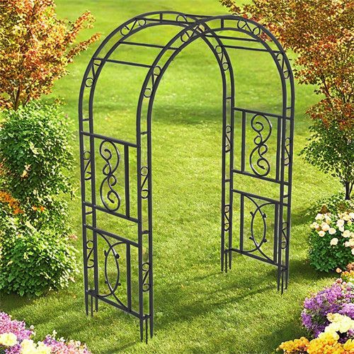 Heavy Metal Garden Arch Trellis Climbing Plants Vine Rack Outdoor Wedding Stand