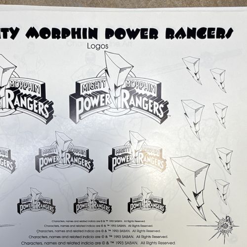 RARE Saban Mighty Morphin Power Rangers Zeo Television Press Kit Folder Line Art — image 5