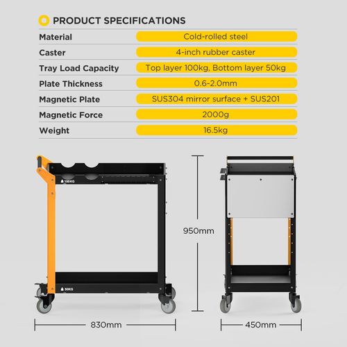 Heavy Duty Garage Mechanic Workshop Garage Trolley Service Tool Diagnostic Cart — image 10