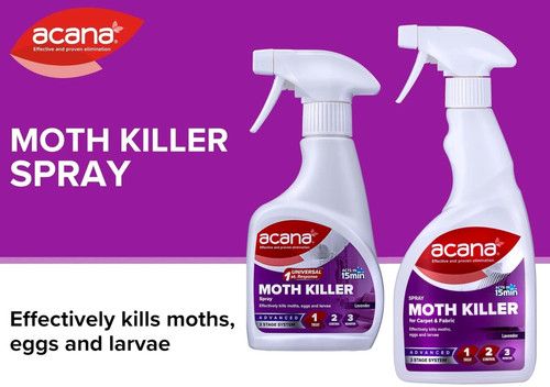Acana Spray Carpet Fabric Moth Killer Lavender Freshener Treat Egg Larvae UK New