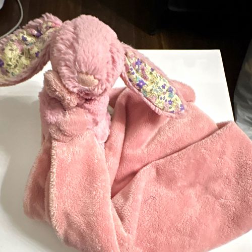 Jellycat Pink Bunny Security Blanket Comforter Soft Toy — image 1