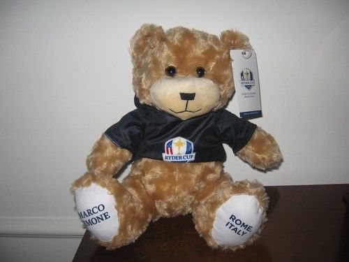 BNWT LARGE OFFICIAL RYDER CUP 2023 MARCO SIMONE CUTE  BROWN HOODIE TEDDY BEAR