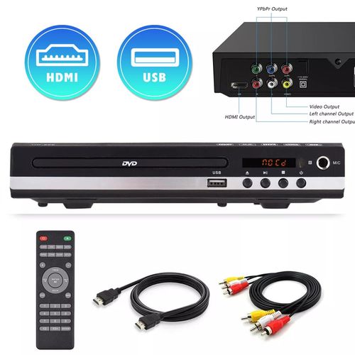 HDMI DVD Player Multi Region with Remote Control HDMI & AV Audio Cable for TV UK — image 2