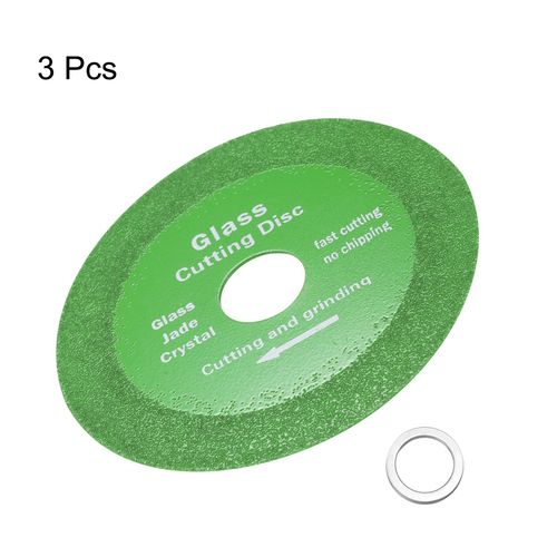 3 Pack 4" Glass Cutting Disc GRINDING JADE Diamond Cutting Disc with 4/5" Arbor — image 3