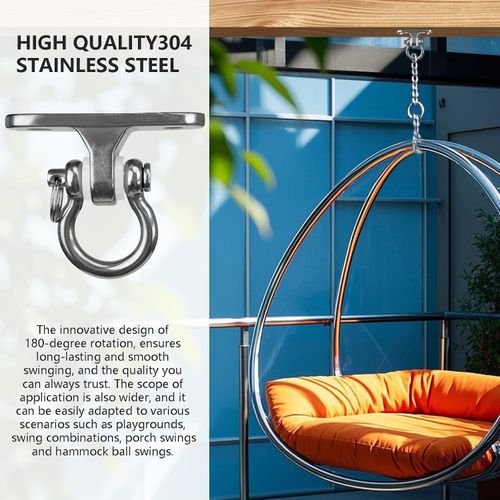 Set of 2 Stainless Steel Heavy Duty Swing Hangers for Hanging Chair — image 6